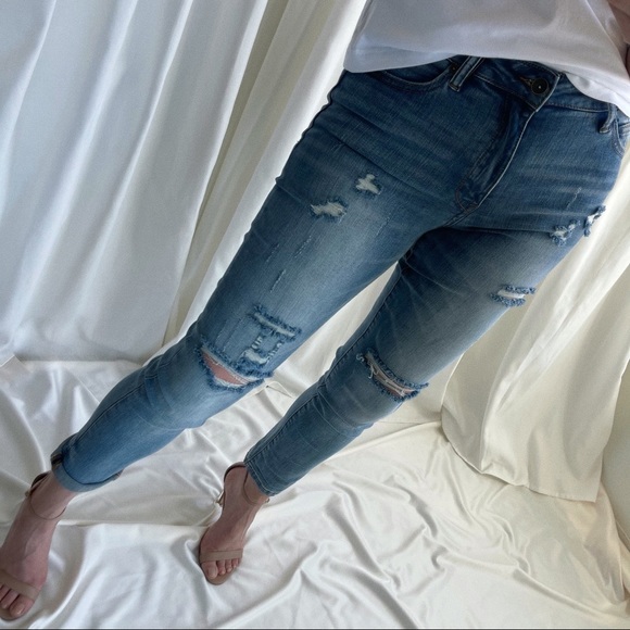 JEANS mid rise skinny jeans — Medium Wash - Picture 5 of 7